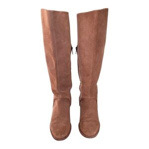 UGG Daley Chestnut Brown Tan Boots Suede 8 Tall Knee‎ High Zip-Up Riding Style